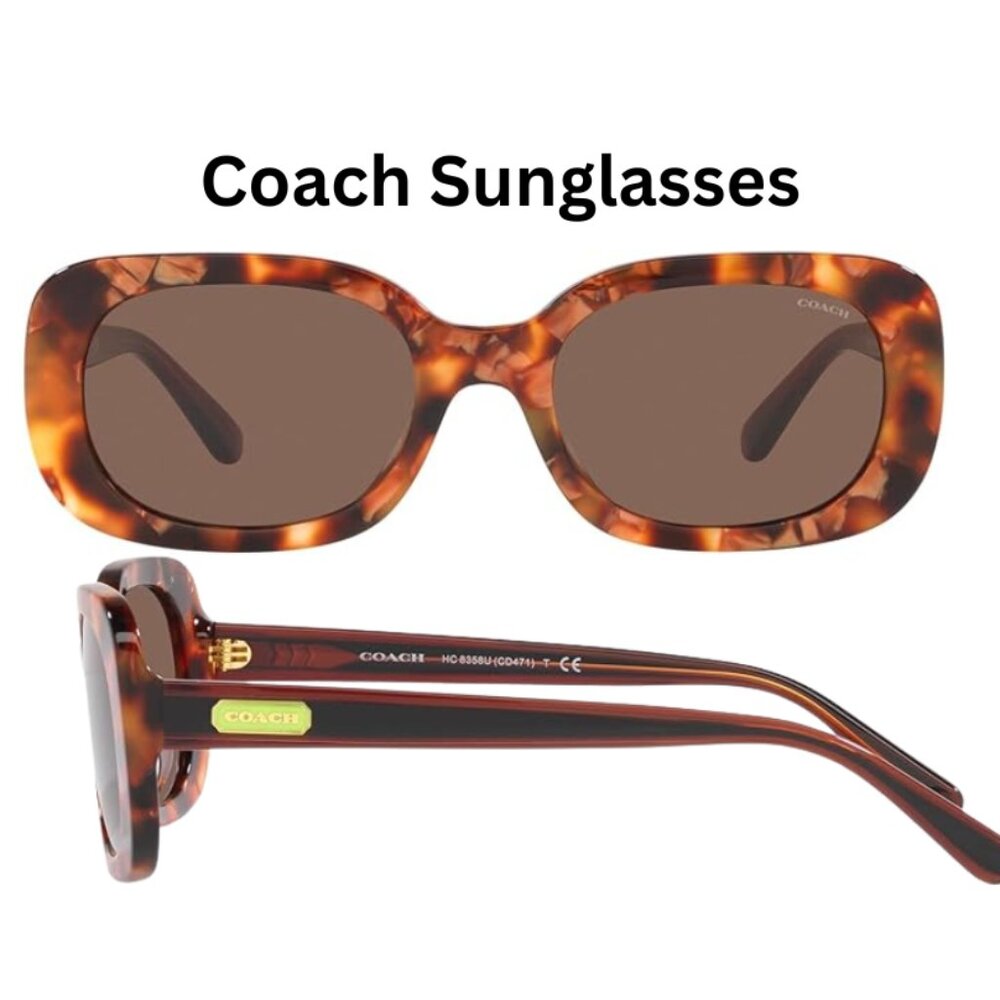 New Coach Women's Hc8358u Universal Fit Oval Sunglasses